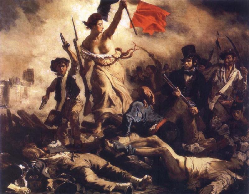 Eugene Delacroix Liberty Leading the People oil painting picture